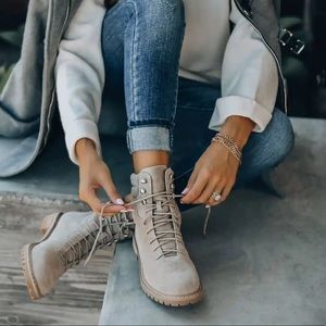 GISELLE FAUX SUEDE LACE UP BOOT size 9 New